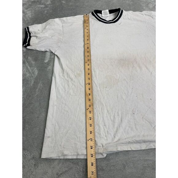 Vintage 90s Nike Short Sleeve T Shirt Men's Size Large White Distressed - Picture 12 of 13
